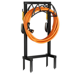 VyGrow front view hose holder showing compact storage and stable design benefit