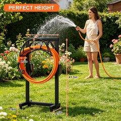 VyGrow installed in garden setting keeping hose off lawn and organized benefit
