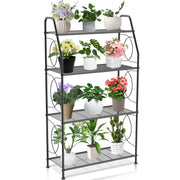 VyGrow front overview of four-tier plant stand showing organized display benefit
