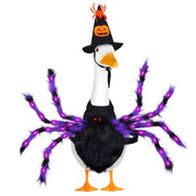 Vzuito front view showing spider costume enhancing porch curb appeal