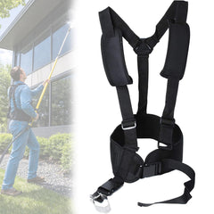 Wadoy harness front view showing buckles and fit for comfort
