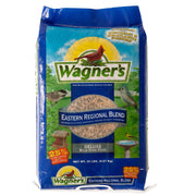 Wagner's 20 lb bag front view showing brand and blend to attract songbirds