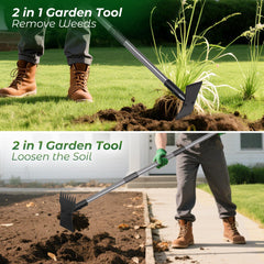 Walensee close-up of hoe and 7-tine rake showing strong root-gripping action