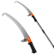 Walensee pole saw front view showing blade and grip for improved cutting control