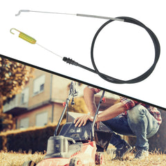 Wanotine cable beside ruler showing 47" length and 35.5" conduit for accurate replacement