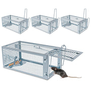 Wanqueen front view cage trap showing entrance and compact profile benefit containment