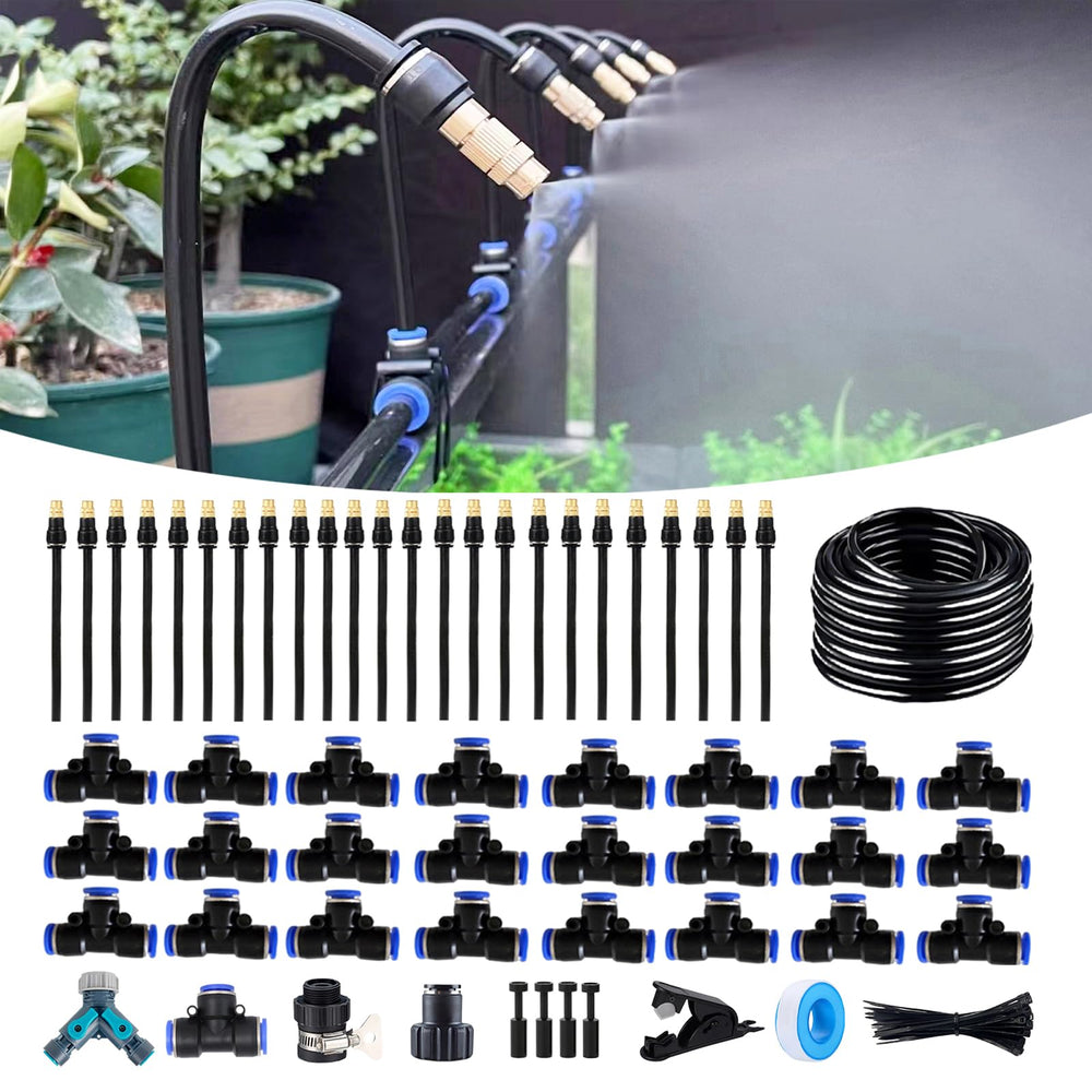 WCBMIRRI front packaging showing the complete 100FT drip irrigation kit benefits
