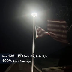 Weavelife detail of 136 LED array delivering uniform flag illumination benefit