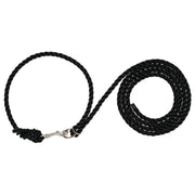 Weaver Livestock front view of black halter showing neat fit and control