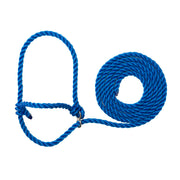 Weaver Livestock front view blue halter showing overall fit and style benefit