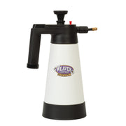 Weaver Livestock pump sprayer front view showing wide base for improved stability
