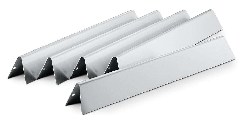Weber Flavorizer bars front view showing stainless steel and durable design