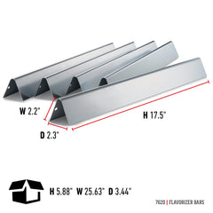 Weber Flavorizer bars installed over grill burners reducing flare-ups
