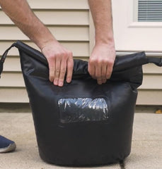 Weber bag open with charcoal ready for grilling convenience benefit