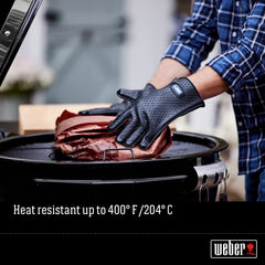 Weber gloves next to ruler showing scale and fit benefit for hand dexterity
