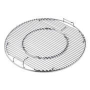 Weber hinged cooking grate front view showing fit and convenience