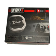 Weber iGrill 3 front view showing mounted unit and control port, clear install benefits