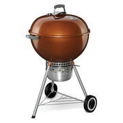Weber copper kettle front view showcasing classic design and durable build