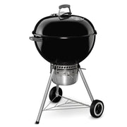Weber kettle front view showing compact grill and durable bowl for reliable outdoor cooking