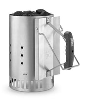 Weber Rapidfire front view showing durable aluminized steel and large capacity