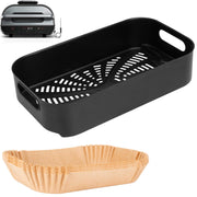 WEBROIL front view crisper basket showing hollow carved design and fit benefits