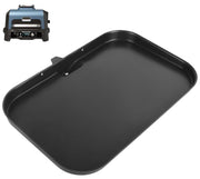 WEBROIL front view griddle plate showing flat cooking surface and fit
