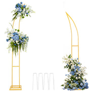 WEITANKG front view gold half moon arch creating elegant focal point