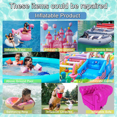 WENSSKKU repair applied to pool float showing sealed leak and extended use benefit