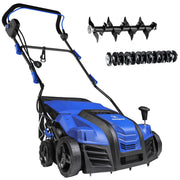 Westinghouse front view showing full dethatcher and scarifier tool, easy operation