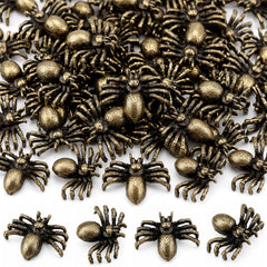 Weysat mini bronze spiders grouped on white background showing quantity and finish