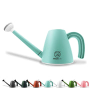 WhaleLife front view of blue watering can showing compact design and benefit of easy storage