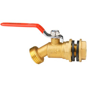 WHK spigot front view showing brass body and handle, durable hardware benefit