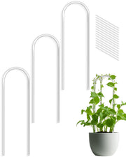 Whtawtaw front view of clear acrylic U-shaped trellis shows clean support