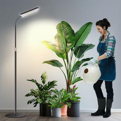 Wiaxulay front view floor grow light showing slim design and bright LEDs