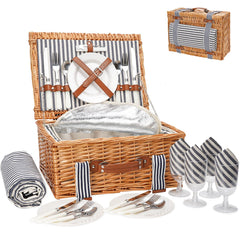 WICKERLAND basket front showing classic suitcase design and easy carry benefit