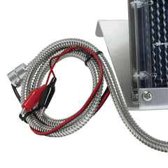 Wildgame Innovations panel mounted on deer feeder demonstrating hands-free seasonal charging