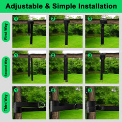 WILDJUE 2-inch webbing detail protecting bark and distributing weight