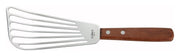 Winco FST-6 front view showing stainless blade and wooden handle for reliable grip
