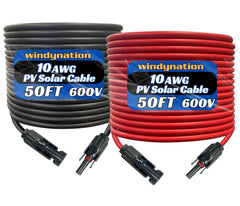 WindyNation front packaging showing 50ft red and black extension pair for quick identification and easy setup