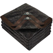 winemana front view of 14x20 black shade cloth showing dimensions and benefits