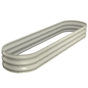 Winpull front view of oval planter in pearl white showing sturdy structure and curb appeal