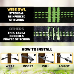 Wise Owl Outfitters carabiner attached to loop demonstrating secure connection
