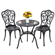 Withniture bistro set front view shows compact design and durable finish