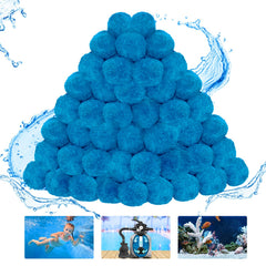 WLLEYAY front packaging showing 4 lbs filter balls, clear replacement benefit