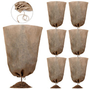 Woanger front view of 12-piece burlap covers showing package and quantity benefit