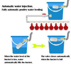 WODERIC float valve and connection installed demonstrating reliable automatic water refill