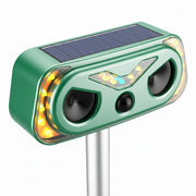 WonderMar front view showing device protecting garden with clear deterrent design