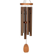 Woodstock Chimes front view showing whole 24-inch bronze chime and melodic appeal