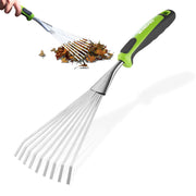 WORKPRO front view of 16" hand rake showing compact design and utility