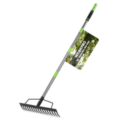WORKPRO bow rake front view showing full tool and robust head benefit durability